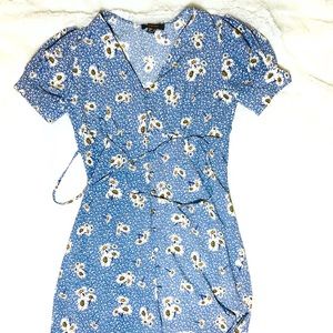 1940s Style Blue Daisy Midi Dress NBW
